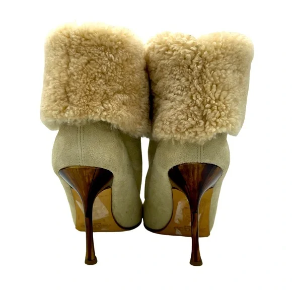 EUC JIMMY CHOO SHEARLING BOOTIES - Picture 3 of 8
